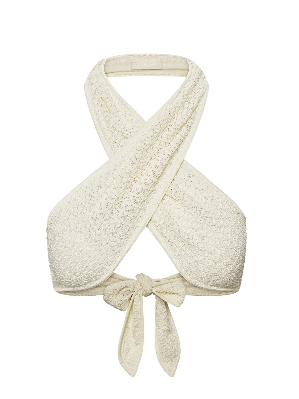 Monday Swimwear RAMATUELLE TOP - IVORY LACE CROCHET P/S NWT